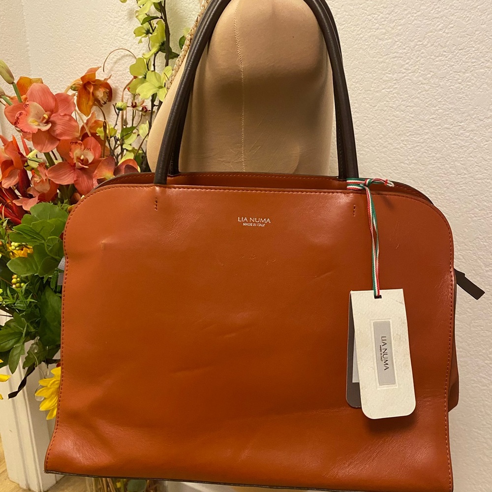 Lia Numa Made in Italy. Women's Brown Leather Bag